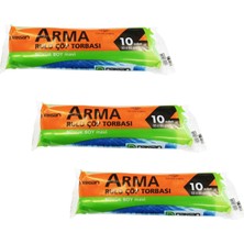 Arma Standart Büyük Boy 50 Litre Çöp Torbası Poşeti / 65 x 80 cm - Mavi - 10 Adetlik 3 Rulo