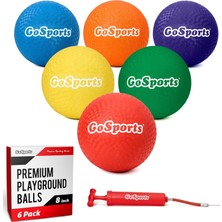 Gosports Çocuklar Için Oyun Topları - 21.6 cm Veya 25.4 cm Boyutlarını Seçin - Taşıma Çantası ve Top Pompası ile Ağır Hizmet Tipi 6'lı Set