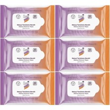 Lux Makyaj Temizleme Mendili, 120 Yaprak (6 Paket x 20 Yaprak), Tüm Cilt Tipleri Için
