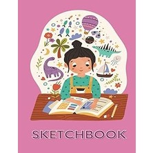 Independently Published Sketchbook: Pink For Kids, Large 102 Pages, 8.5" x 11", Great For Drawing, Doodling, Writing, Sketching & Crayon Coloring, Paperback