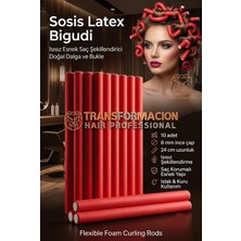 Transformacion 10'lu Sosis Bigudi Seti 8mm | Ince Sıkı Bukle ve Lüle Için Isısız Esnek Saç Şekillendirici | Afro Dalga Bigudisi 721913
