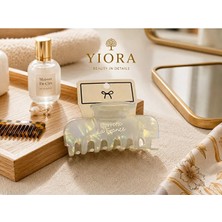 Yiora Premium Seri Ithal Kemik Parlak Sedefli Asetat Güçlü Tutuş Mandal Toka 8,5 cm