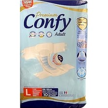 Confy Premium Adult Yetişkin Bezi Large Beden L (1 x 10 Adet)