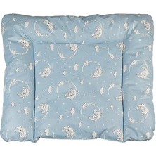 Baby'ness Elyaf Dolgulu Pvc Alt Değiştirme Minderi, Sıvı Geçirmez, Leke Tutmaz, Aydede Desenli, Mavi, 75X85CM