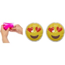 Bosphorus Homi Kalpli Emoji Şekilli Cep Sobası,el Isıtıcı,2 Adet Sıcak Su Torbası Pvc 9cm