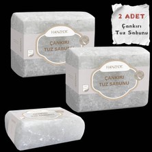 Hanzade Bitkisel Çankırı Tuz Sabunu 300-350 gr x 2 Adet Zengin Mineralli Doğal Saf Çankırı Kaya Tuzu Sabunu