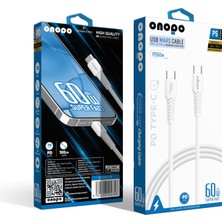 Onopo Android Uyumlu Type-C To Type-C Pd 25W Hızlı Şarj ve Data Kablosu 100CM - P5 | 25W Hızlı Şarj | 480MBPS Veri Transferi | 2 Yıl Ithalatçı Garantisi