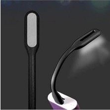 Gaman Esnek Taşınabilir USB LED Işık Lamba Gece Lambası (2 Adet) Tüm USB Girişleriyle Uyumlu 17CM Siyah