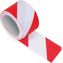 BADEM10 Bondit Emniyet Şeridi Ikaz Bandı Kırmızı Beyaz Uyarı Bant 6 cm x 250 Metre