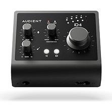 Audient Ses Arabirimi Id4 Mkıı, Class A Konsol Mikrofon Ön Amplifikatör (Yüksek Hızlı Usb-C, Monitör Karışımı ve Monitör Panning Fonksiyonu, 2 Kulaklık Çıkışı, Mac/pc/ios Uyumlu), Siyah, Id Mkıı