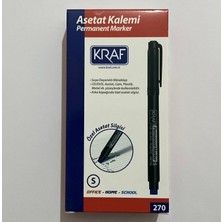 Kraf Permanent Marker Kalemi, Yeşil, Silgili, Suya Dayanıklı, S Uç, Cd/dvd/cam/plastik/metal Için, 12'li Paket