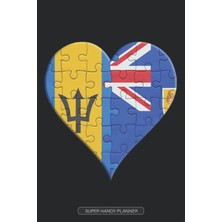 Planner: Barbadian Turks And Caicos Flag United Heart Jigsaw Puzzle Flags Of Barbados Turks And Caicos