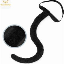 Fırsatkolik Mey Ithalat® Siyah Peluş Kuyruk Şekil Verilebilir 70 cm
