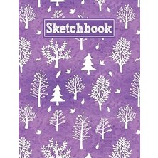 Sketchbook: 8.5 x 11 Notebook For Creative Drawing And Sketching Activities With Watercolor Trees Themed Cover Design