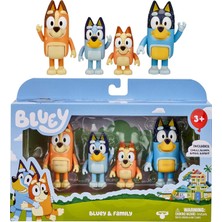 Bluey And Family: Bingo, Bandit And Chilli 4 Figure Pack Articulated Character Action Figures 2.5 Inches Official Collectable Toy