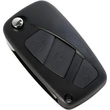Autohan Keys Fiorino Punto Linea Ducato ile Uyumlu, 3 Tuşlu Kumanda Anahtar Kabı, Siyah