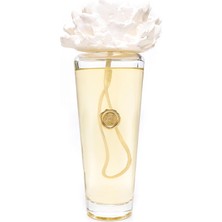 Missi 400 ml Konik Cam Şişe Ekru Seramik Taşlı Oud Vanilya Oda Kokusu