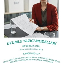 Ysy CF283A M125 M126 M201 M225 1500 (1.5k) Sayfa Verimli Muadil Toner (Siyah)