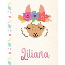 Liliana: Personalized Llama Sketchbook For Girls With Pink Name - 8.5X11 110 Pages. Doodle, Draw, Sketch, Create!