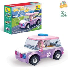 Ogi Mogi Toys Eğitici Bloklar Kız Arabası 136 Parça Yapı Seti