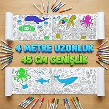 Dev Rulo Boyama Kağıdı Okyanus Macerası 4 Metre 45CM Genişlik