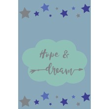 Hope And Dream: Blue Journal With Stars And Cloud