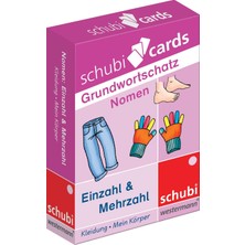 Schubicards Deutsch / Schubicards Grundwortschatz. Nomen: Einzahl – Mehrzahl. Themen: Mein Körper, Kleidung: 1. Schuljahr Bis 4. Schuljahr: 10