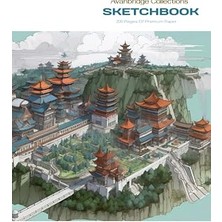 Avanbridge Sketchbook Japan Palace Cover (Large 8.5" x 11") 200 Pages For Drawing, Sketching, Architectural, Professional Quality: Durable, Excellent ... Charcoal, Crayons, Pencils, Ink, Gouache