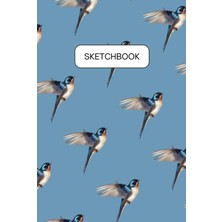 Graceful Soar Sketchbook - Swallow Sketchpad - Hardcover - Plain / Blank Pages