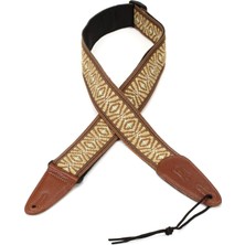 Levy's MGHJ2-005 Gitar Askısı Jacquard Weave Garment Leather Back & Ends 2" Hogan - 005