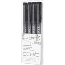 Copic Işaretleyiciler Çok Katmanlı Ince Pigment Esaslı Mürekkep, 4 Parça Set