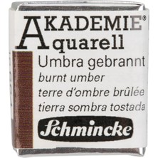 Schmincke Akademie Aquarell Yarım Tablet Sulu Boya 664 Burnt Umber