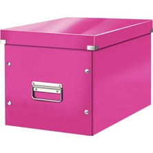 Leitz 61080023 Wow C&s Kutu Küp Büyük Boy, Metalik Pembe