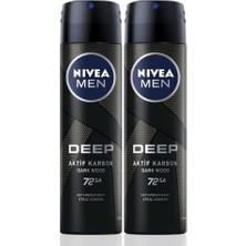 Nıvea Deodorant Deep Dimension 150ML Erkek Deodorant x 2 Adet