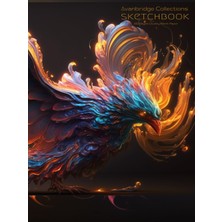 Avanbridge Sketchbook Phoenix Cover (Large 8.5" x 11"), 200 Pages - Drawing, Sketching, Notes, Architectural, Professional Quality: Durable, Premium ... Charcoal, Crayons, Pencils, Ink, Gouache