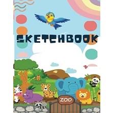 Independently Published Sketchbook: Colorful Animals Cover For Kids, 102 Pages, 8.5" x 11", For Drawing, Doodling, Writing And Sketching, Paperback