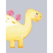Story Drawing Journal For Beginning Writers - Big Yellow Stegosaurus On Lavender