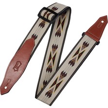 Levy's MSSN80-TAN Gitarrengurt Tan (Polypropylen, Navajo, Jacquardwebung)