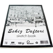 Monarty Paperart Eskiz Defteri, A4 297X420 Mm, 100 Gr, 50 Yaprak, Kağıt Malzeme