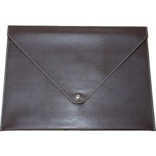 2k Pu Deri A4 Dosya Klasörü Belge Tutucu Su Geçirmez Portföy Zarf Dosya Klasör Kılıf Çıtçıtlı Dosya 25,5X33,5 cm -Kahverengi