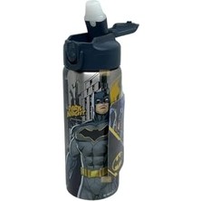 Wiggle 600ML Batman Temalı Lisanslı Pipetli Kilitlenebilir Kapak Paslanmaz Çelik Termos