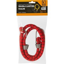 Kelon Bagaj Lastiği, Bagaj Gergisi, Elastik Halat, Kanca, 10 mm Kalınlık, Bagaj Lastiği, Güçlü Çekiş, Dayanıklı ve Esnek, 100 cm (Kırmızı)