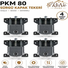 Rene Home Pkm 80  (4 Adet) Sürgülü Dolap Kapağı ve Gardrop Sürgü Kapağı Tekeri