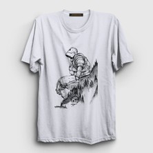 Presmono Unisex Beyaz Hill Iron Giant T-Shirt