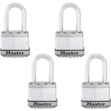 Master Lock M1XQLF Magnum Ağır Hizmet Tipi Açık Asma Kilit, Anahtarlı, 4'lü Paket Anahtarlı, Gümüş