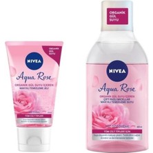 Nıvea Aqua Rose Organik Gül Suyu Içeren Makyaj Temizleme Jeli 150 ml + Çift Fazlı Temizleme Suyu 400 ml
