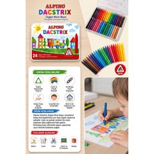 ArtMaster Mum Boya 24 Lü Plastik Kutu 1 Paket Alpino Dacstrix 24 Renk Mumboya Elleri Kirletmeyen Yıkanabilir Silinebilir