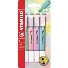Stabılo Swing Cool Pastel Marker Işaretleme Kalemi, 4'lü Paket (1 Paket x 4 Adet)