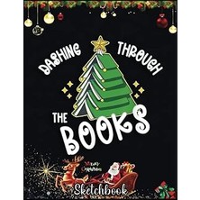 Christmas Sketch Book: Book Lover Christmas Tree Holiday Reading Love To Read, 120 Pages Help You Design Your Ideas Size 8.5 x 11 Inches