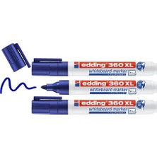 Edding 360 Xl Beyaz Yazi Tahtasi Kalemi, Mavi